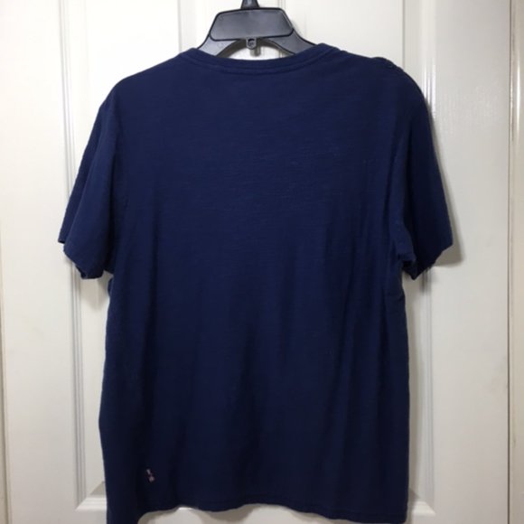NWOT English Laundry, Men, V-neck Tee shirt, short sleeves, Navy blue, size L - Picture 5 of 8